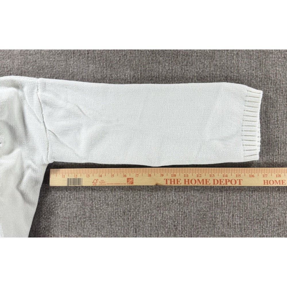 Sincerely Jules Bow Sweater XS White Pink Knit Crop Pullover Cozy Cute - Picture 8 of 8